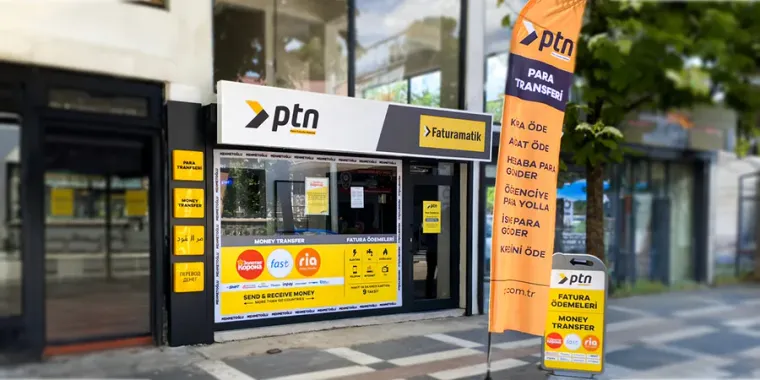 PTN ve Faturamatik tabelalı temsilci mağazası — Şanlıurfa Viranşehir