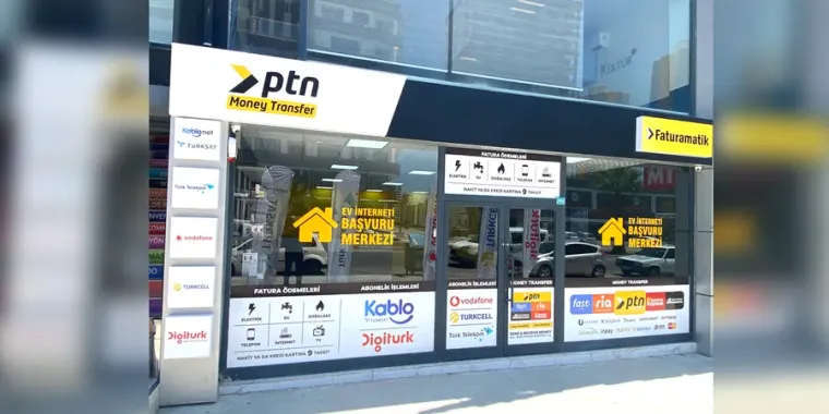 PTN Money Transfer tabelalı temsilci mağazası — Adana Sarıçam