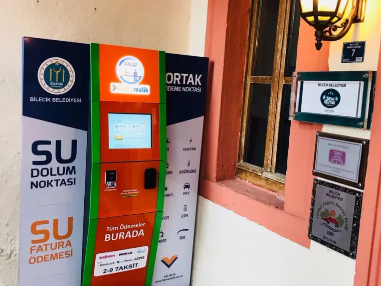 Bilecik Belediyesi su dolum ve ödeme kiosku