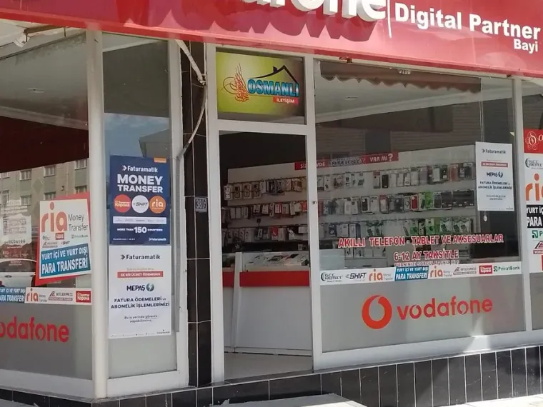 Vodafone bayisinde Faturamatik fatura ödeme ve para transferi noktası