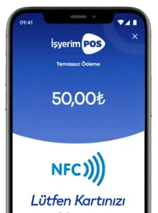 Telefonla temassız ödeme alınan Cep POS ekranı
