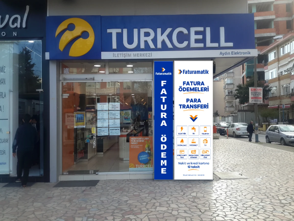 Bayi cephesinde Faturamatik uygulaması: dikey Fatura Ödeme totemi ve hizmet panosu